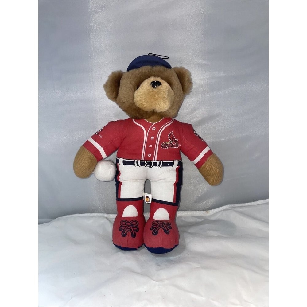 Vintage 1998 St Louis Cardinals Stuffed Plush Bear 12” Good Stuff Official MLB